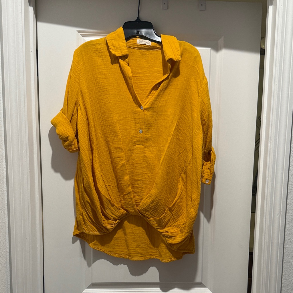Just Living Mustard Yellow Women's Blouse